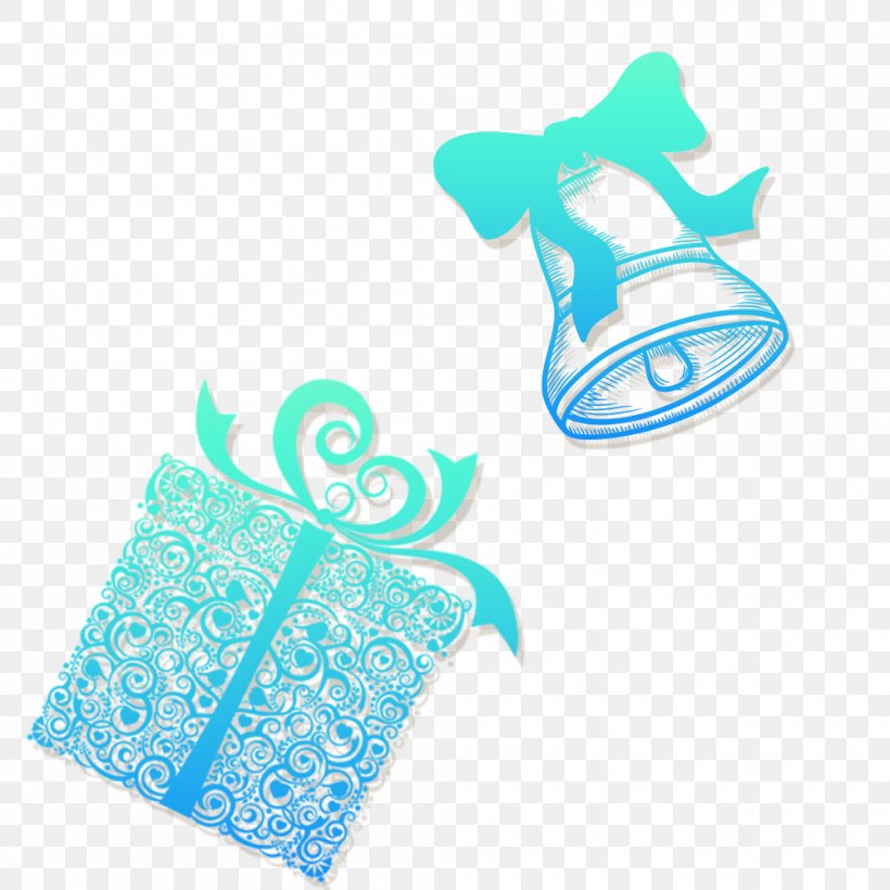 Gift Christmas, PNG, 1000x1000px, Gift, Aqua, Bell, Blue, Box Download Free
