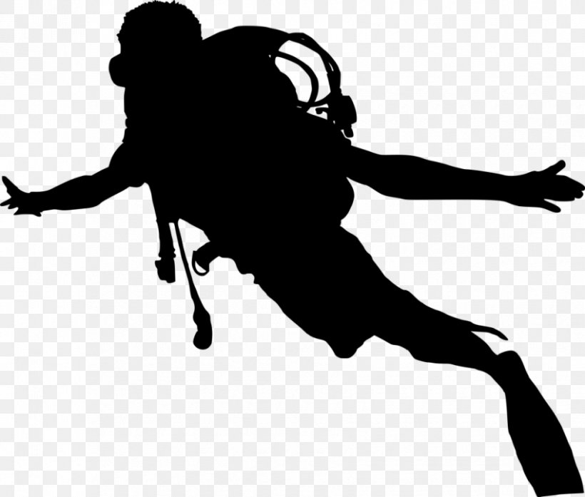 Scuba Diving Underwater Diving Clip Art, PNG, 850x723px, Scuba Diving, Black, Black And White, Diver, Diver Down Flag Download Free