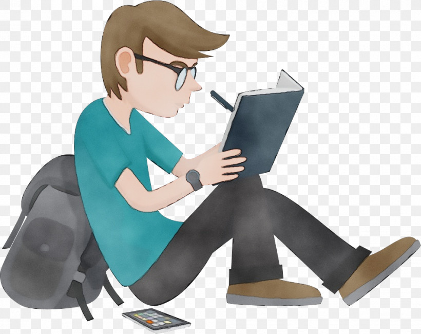 Cartoon Job Sitting Reading Animation, PNG, 951x755px, Watercolor, Animation, Cartoon, Job, Learning Download Free