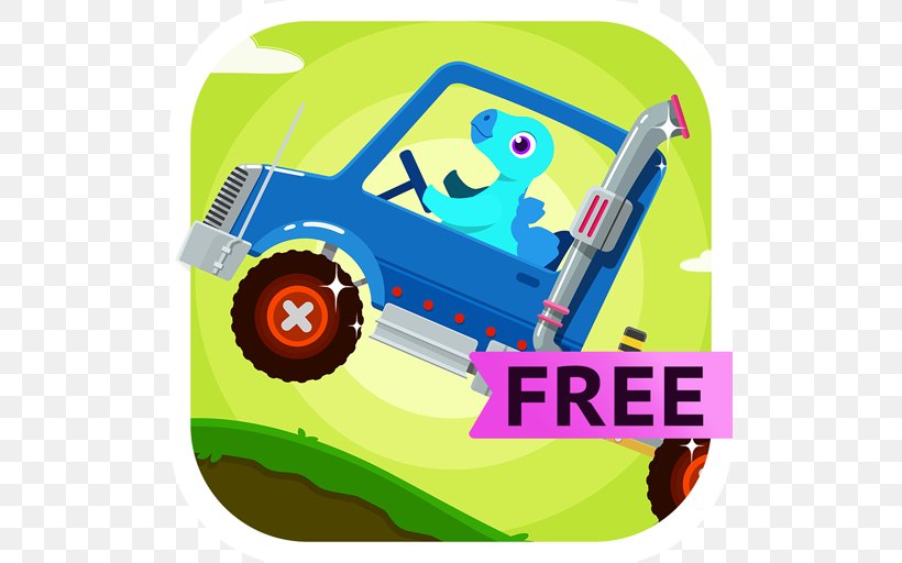 Dinosaur Truck Car Motor Vehicle Dinosaur Digger 2 Driving, PNG, 512x512px, Dinosaur Truck, Android, Area, Automotive Design, Brand Download Free