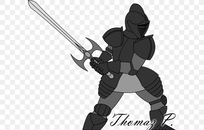 Middle Ages Knight Drawing Chivalry, PNG, 595x522px, Middle Ages, Armour, Baseball Equipment, Black And White, Body Armor Download Free