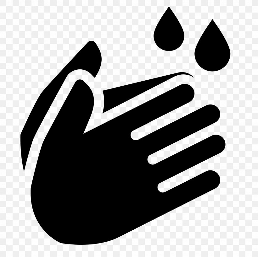 Hand Washing Cleaning Symbol, PNG, 1600x1600px, Hand Washing, Black And White, Brand, Cleaning, Finger Download Free
