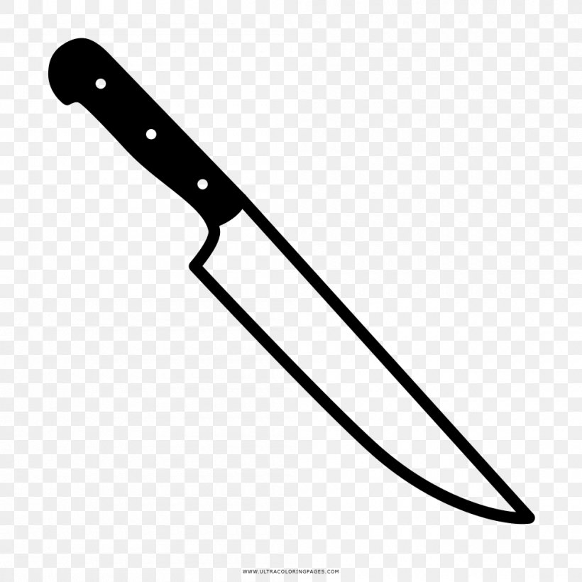 Throwing Knife Machete Hunting & Survival Knives Drawing, PNG, 1000x1000px,  Knife, Animated Cartoon, Black And White,