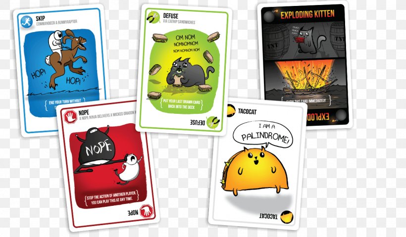 Exploding Kittens Card Game Playing Card, PNG, 1300x760px, Watercolor, Cartoon, Flower, Frame, Heart Download Free