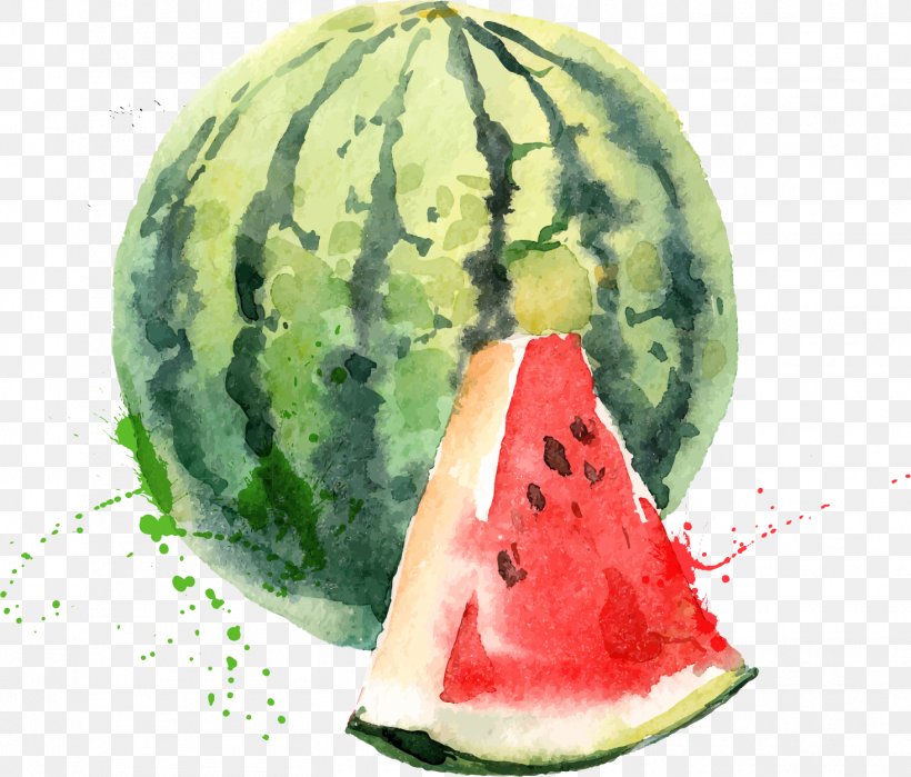 Watermelon, PNG, 1466x1250px, Watercolor Painting, Art, Canvas, Citrullus, Cucumber Gourd And Melon Family Download Free
