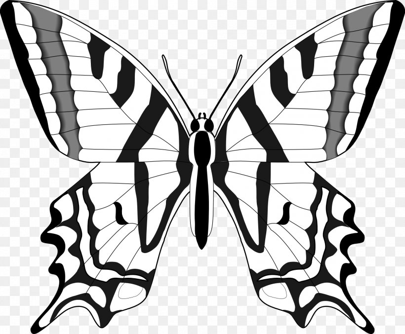 Butterfly Black And White Clip Art, PNG, 1979x1634px, Butterfly, Arthropod, Artwork, Black, Black And White Download Free