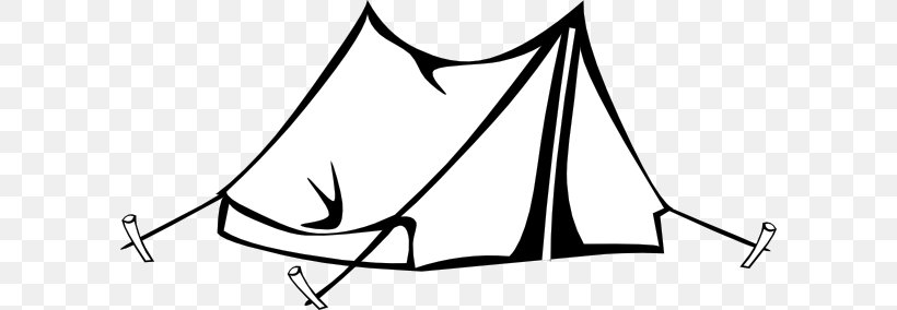 Tent Camping Clip Art, PNG, 600x284px, Tent, Area, Black, Black And White, Campfire Download Free