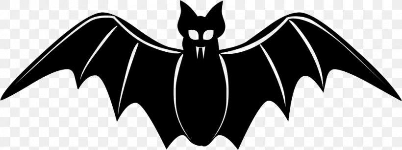 Bat Halloween Clip Art Vector Graphics Decal, PNG, 981x368px, Bat, Black, Black And White, Decal, Drawing Download Free