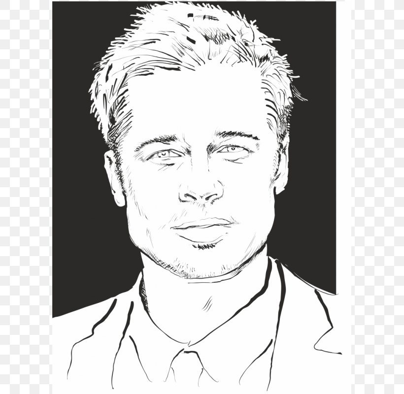Pencil Illustration Of Brad Pitt Stock Photo Picture and Royalty Free  Image Image 126535627