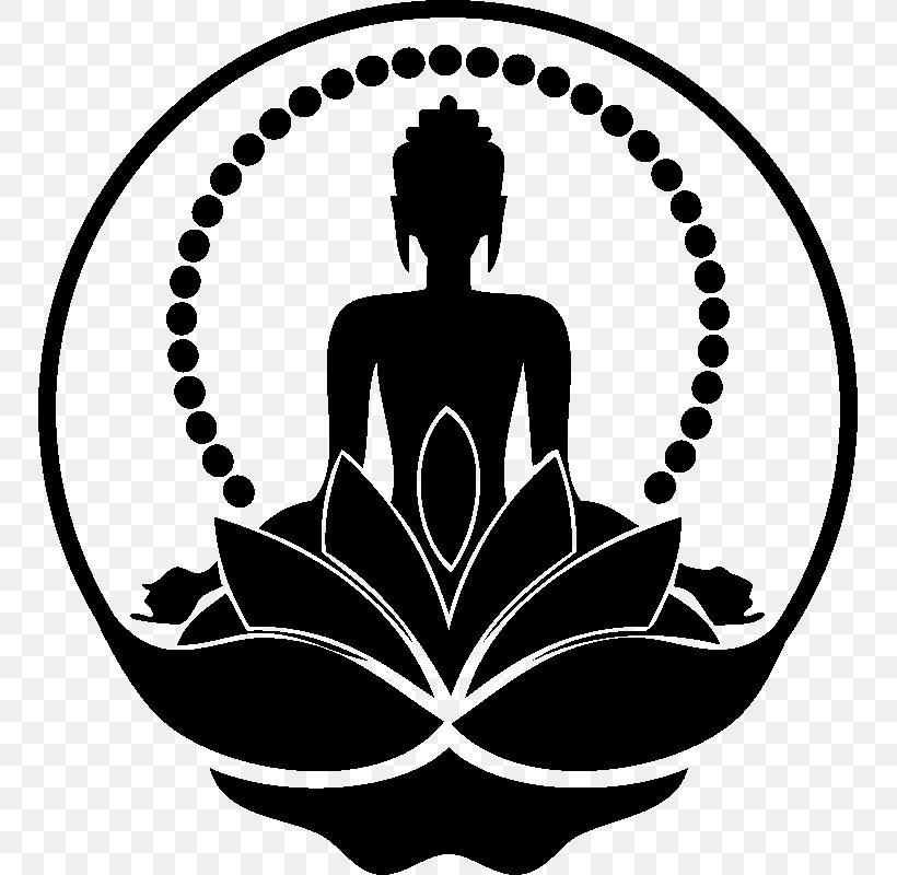 Sticker Wall Decal Buddhism Bodhi Tree, PNG, 800x800px, Sticker, Black And White, Bodhi Tree, Buddha, Buddhahood Download Free