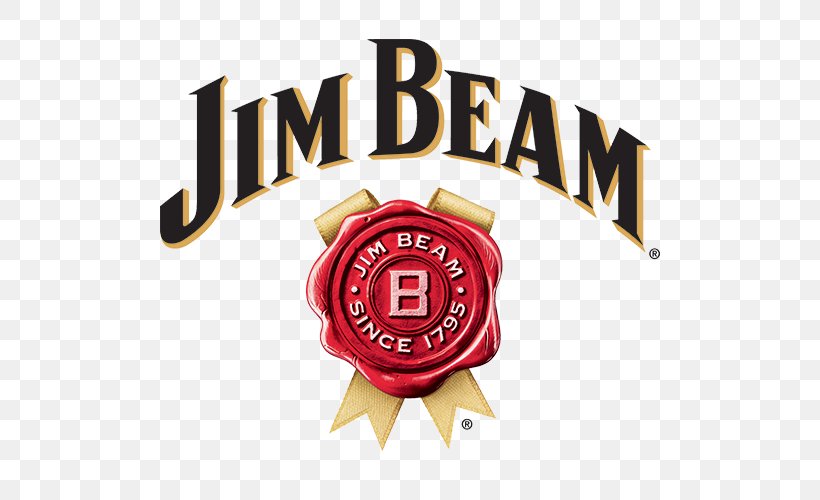 Jim Beam Bourbon Cookbook Jim Beam Double Oak Bourbon Whiskey Logo, PNG, 500x500px, Jim Beam, Alcoholic Beverages, Badge, Brand, Decal Download Free