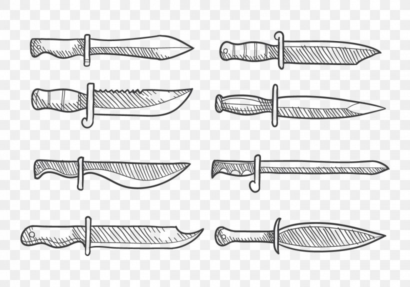 Knife Weapon Drawing Tool Hunting & Survival Knives, PNG, 1400x980px, Knife, Blade, Bowie Knife, Cold Weapon, Dagger Download Free
