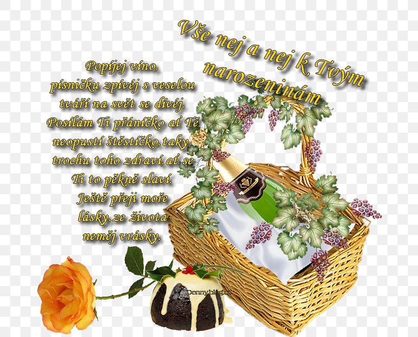 Blahoželanie Happy Birthday To You Wish Party, PNG, 680x660px, Birthday, Basket, Floral Design, Flower, Flower Bouquet Download Free