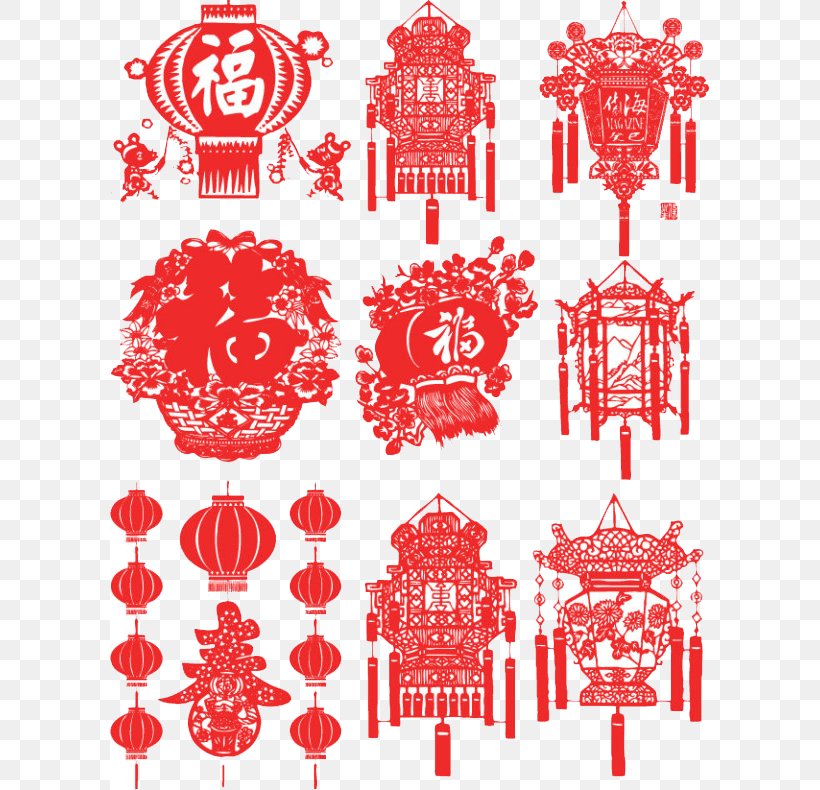 Chinese New Year Papercutting Lantern Festival, PNG, 600x790px, Watercolor, Cartoon, Flower, Frame, Heart Download Free