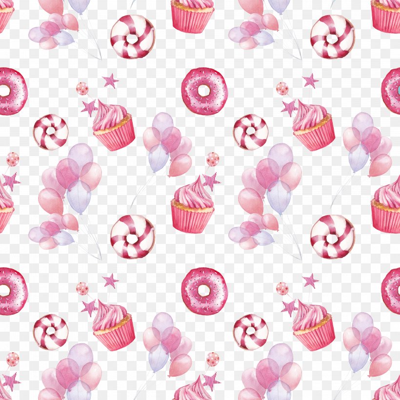 Cupcake Muffin Watercolor Painting Illustration, PNG, 4000x4000px, Cupcake, Art, Cake, Candy, Drawing Download Free