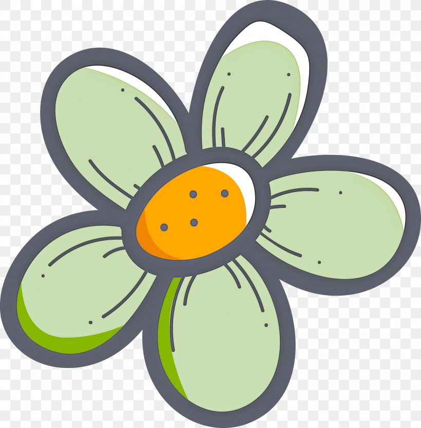 Flower, PNG, 2949x3000px, Flower, Cartoon, Green, Plant, Smile Download Free