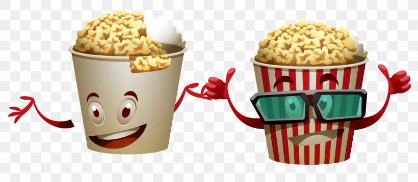 Popcorn Sundae, PNG, 2855x1248px, Popcorn, Cartoon, Cinema, Cup, Dairy Product Download Free