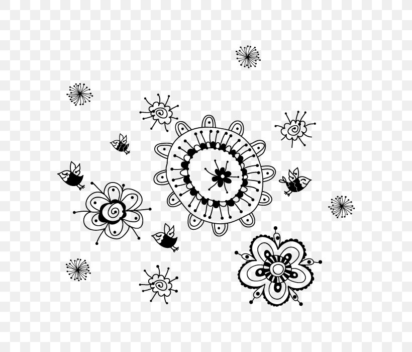 Flower Phonograph Record Wall Drawing Painting, PNG, 700x700px, Flower, Area, Black, Black And White, Body Jewelry Download Free