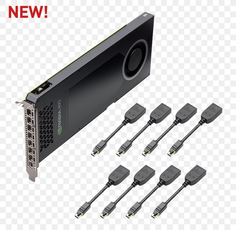 Graphics Cards & Video Adapters Quadro NVS NVIDIA NVS 810 PNY Technologies, PNG, 800x800px, Graphics Cards Video Adapters, Ac Adapter, Adapter, Battery Charger, Computer Download Free