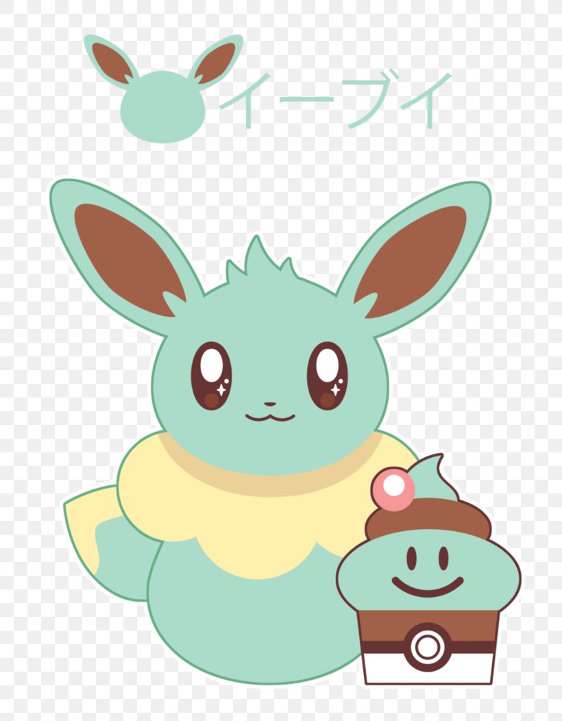 Pokémon: Let's Go, Pikachu! And Let's Go, Eevee! Pokémon X And Y Sylveon, PNG, 759x1052px, Eevee, Artwork, Easter Bunny, Fictional Character, Green Download Free