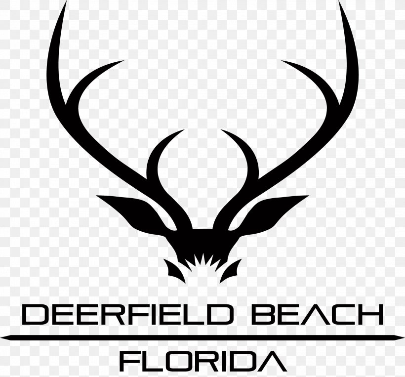 Pompano Beach Deerfield Beach Station City Hotel, PNG, 2072x1929px, Pompano Beach, Antler, Artwork, Beach, Black And White Download Free