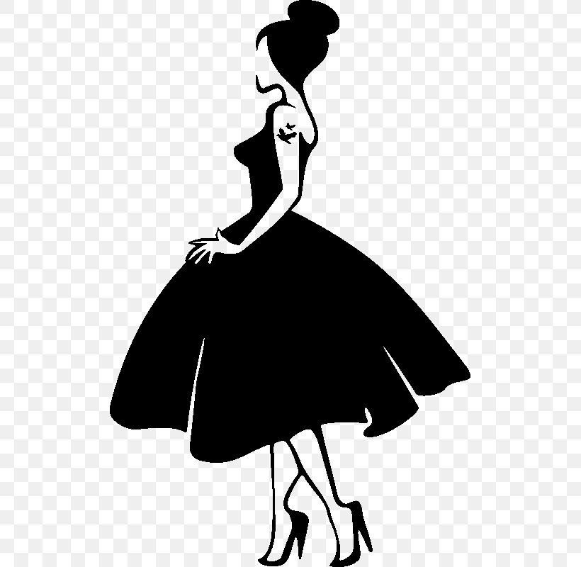 Dress Silhouette Sticker Evening Gown Clip Art, PNG, 800x800px, Dress, Beak, Bird, Black, Black And White Download Free