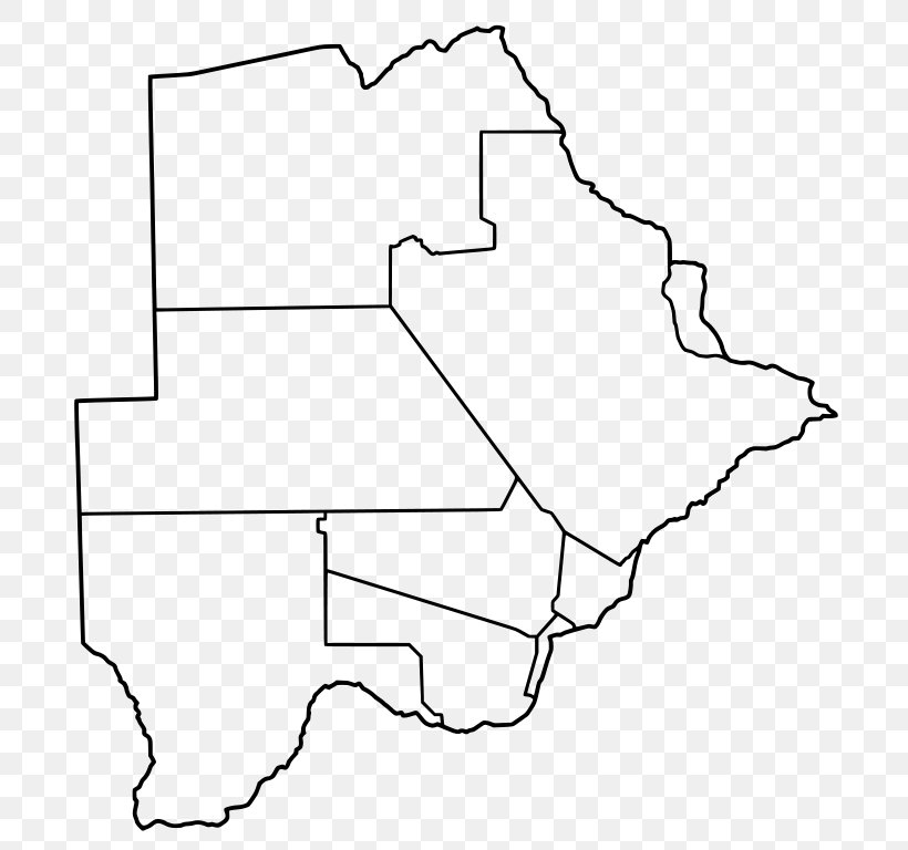Kgalagadi District Southern District Wikipedia Administrative Division Central District, PNG, 724x768px, Southern District, Administrative Division, Area, Black And White, Blank Map Download Free