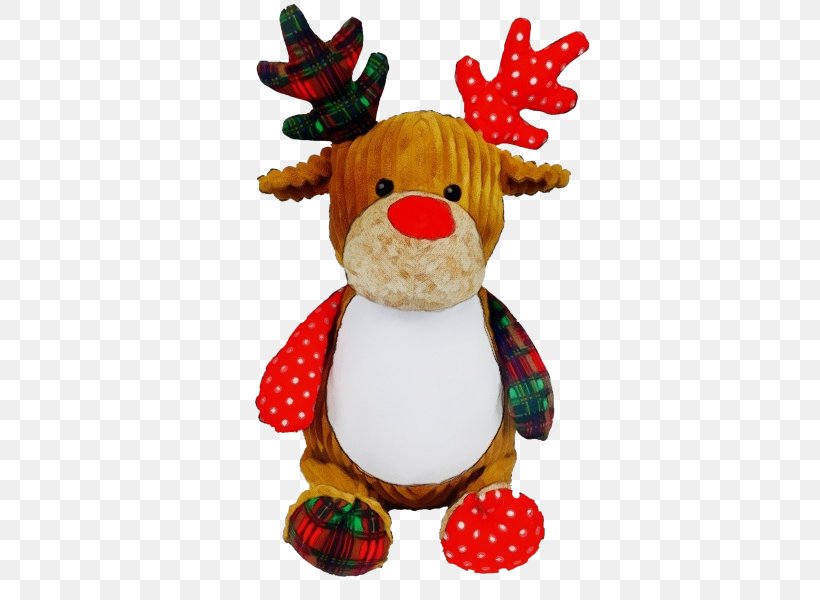 Reindeer, PNG, 600x600px, Watercolor, Deer, Fictional Character, Paint, Plush Download Free