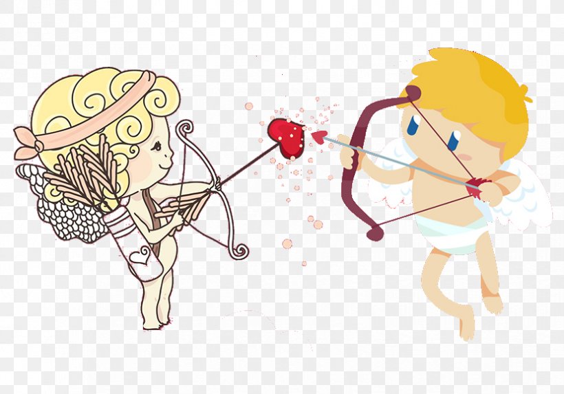Venus Cupid Cartoon Illustration, PNG, 828x579px, Watercolor, Cartoon, Flower, Frame, Heart Download Free