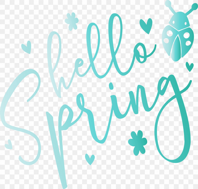 Hello Spring Spring, PNG, 3000x2855px, Hello Spring, Aqua, Logo, Spring, Teal Download Free