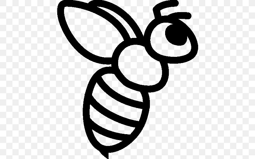 Honey Bee Hornet Insect, PNG, 512x512px, Bee, Animal, Artwork, Beehive, Black And White Download Free