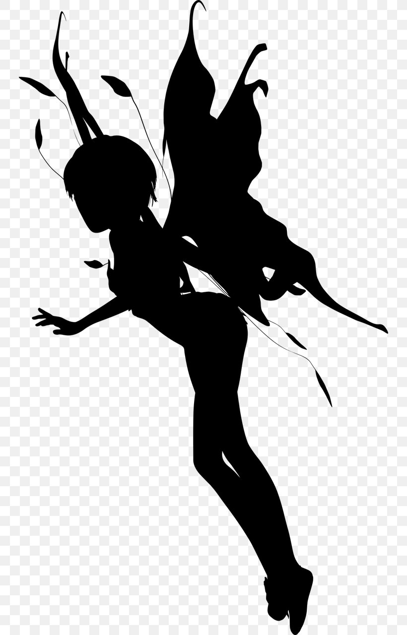 Silhouette Clip Art Fairy Image, PNG, 744x1280px, Silhouette, Art, Athletic Dance Move, Cartoon, Drawing Download Free