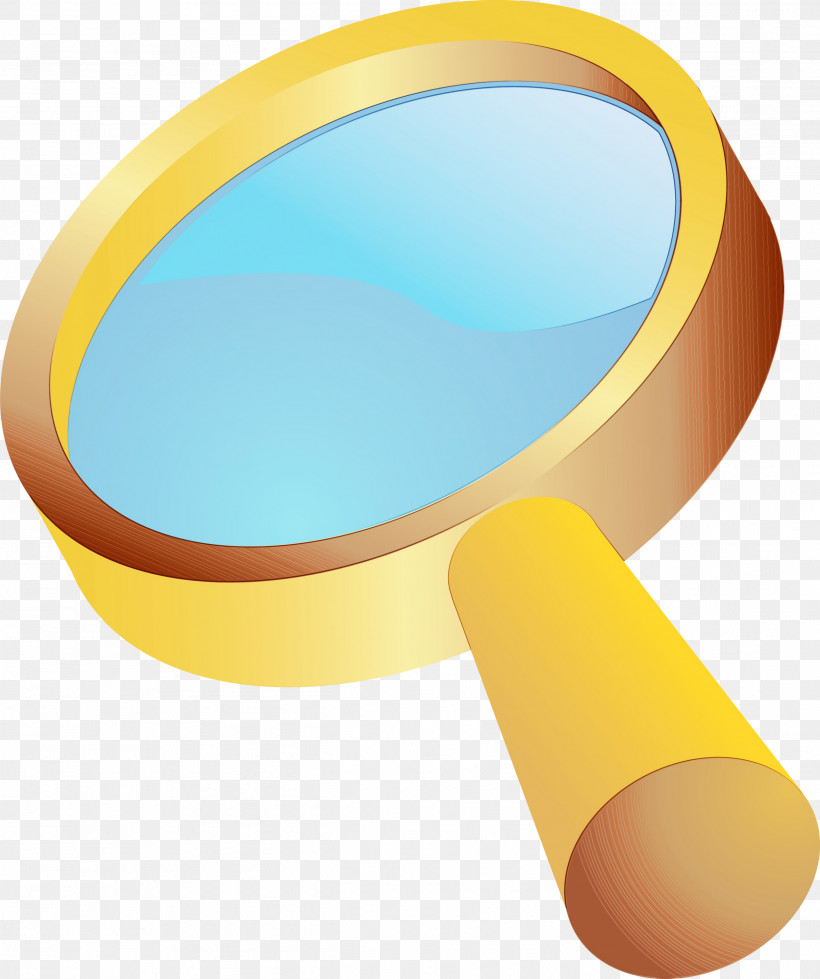Yellow Magnifier, PNG, 2511x3000px, Magnifying Glass, Magnifier, Paint, Watercolor, Wet Ink Download Free