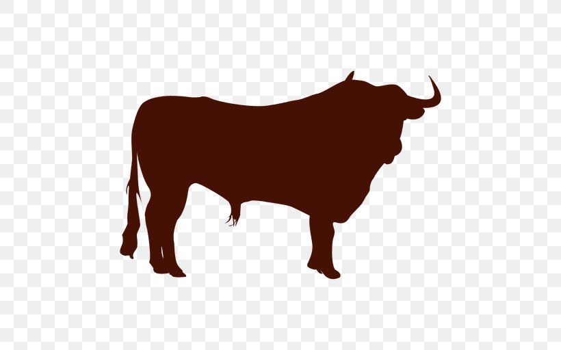 Cattle Bull Silhouette Clip Art, PNG, 512x512px, Cattle, Bull, Cattle Like Mammal, Cow Goat Family, Dairy Cow Download Free