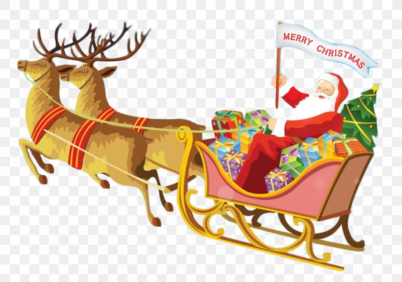 Santa Claus's Reindeer Santa Claus's Reindeer Rudolph, PNG, 849x597px, Santa Claus, Christmas, Christmas Ornament, Deer, Fictional Character Download Free