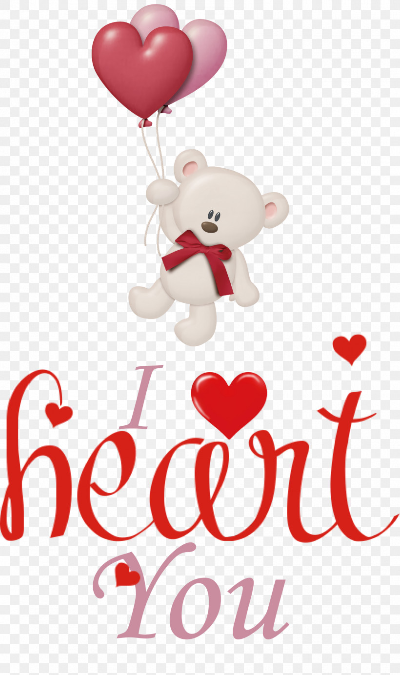 I Heart You I Love You Valentines Day, PNG, 1777x3000px, I Heart You, Balloon, Bears, Cartoon, Character Download Free