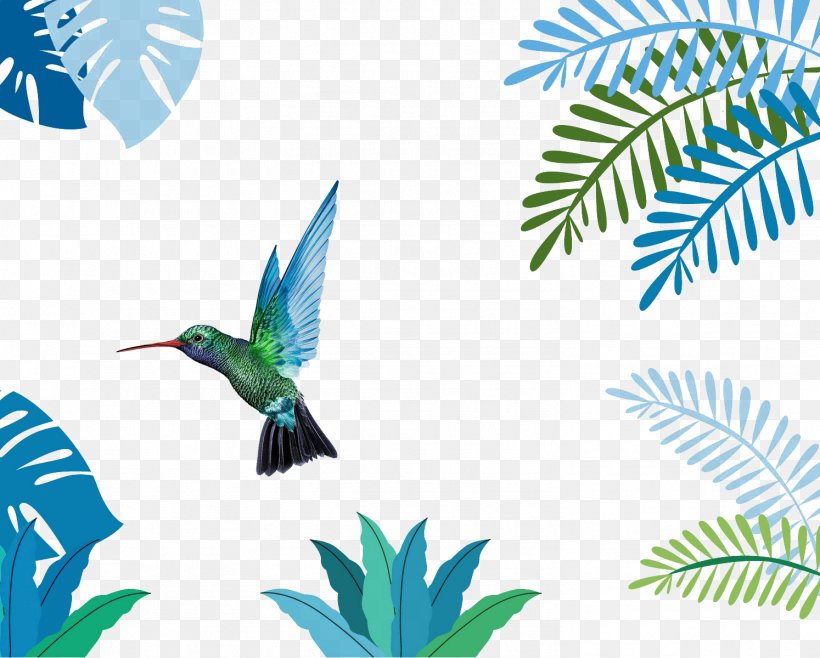 Leaf Tropics Plant Illustration, PNG, 1494x1200px, Leaf, Beak, Bird, Branch, Fauna Download Free
