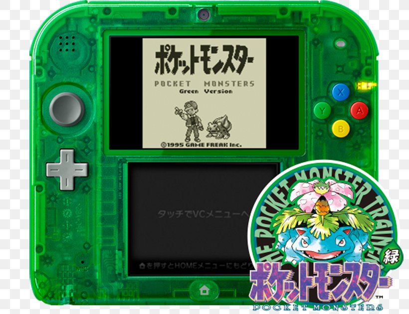 Pokémon Red And Blue Pokémon Yellow Pokémon X And Y Pokémon Crystal Nintendo 2DS, PNG, 800x630px, Nintendo 2ds, Electronic Device, Gadget, Games, Green Download Free