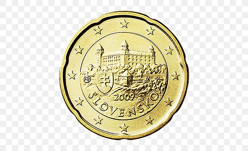 Slovakia 20 Cent Euro Coin Slovak Euro Coins, PNG, 500x500px, 1 Cent Euro Coin, 1 Euro Coin, 2 Euro Coin, 5 Cent Euro Coin, 20 Cent Euro Coin Download Free