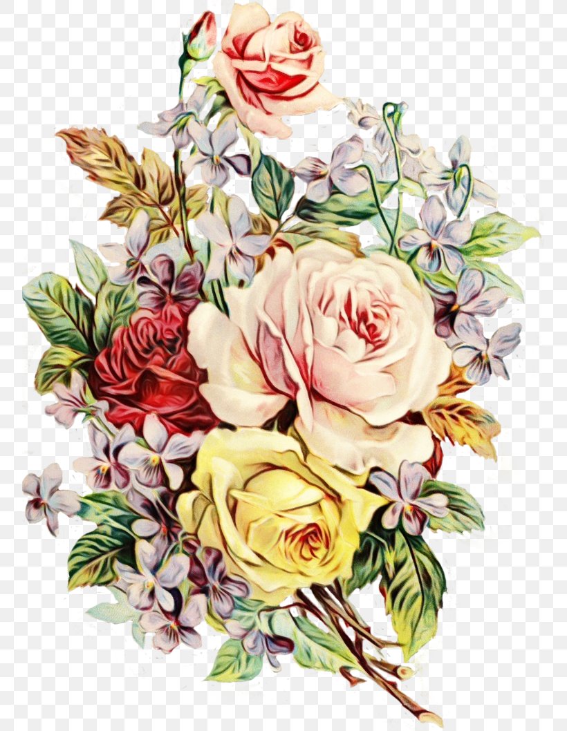 Garden Roses Flower Bouquet Floral Design Paper, PNG, 755x1058px ...