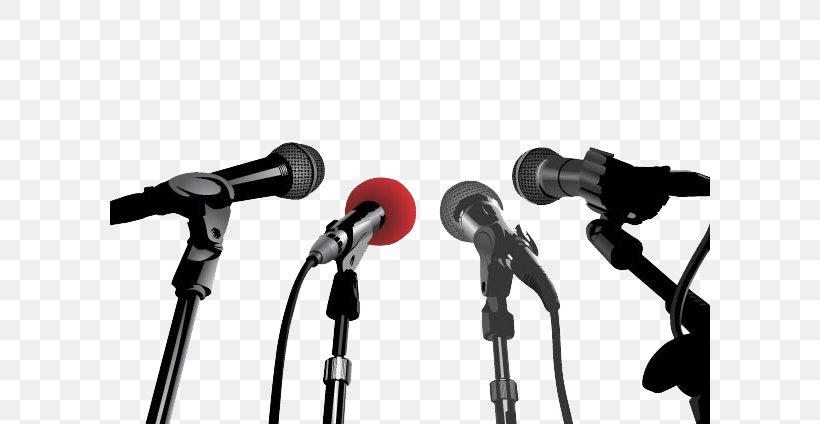 Microphone News Conference Stock Photography Illustration, PNG, 600x424px, Microphone, Audio, Audio Equipment, Camera Accessory, Communication Download Free