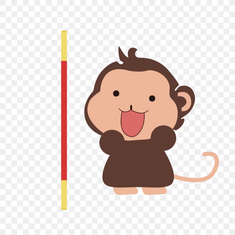 Monkey Cartoon Child Infant, PNG, 1024x1024px, Monkey, Birth, Cartoon, Child, Chinese Zodiac Download Free