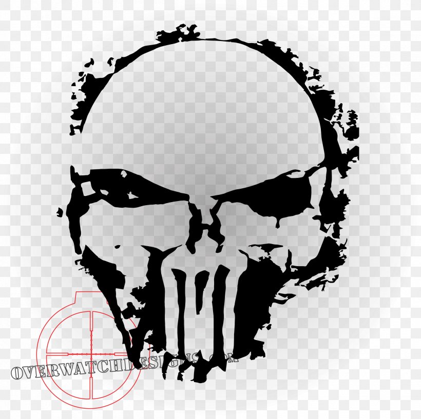 Punisher Logo Stencil, PNG, 2401x2393px, Punisher, Aerosol Paint, Art, Black And White, Bone Download Free