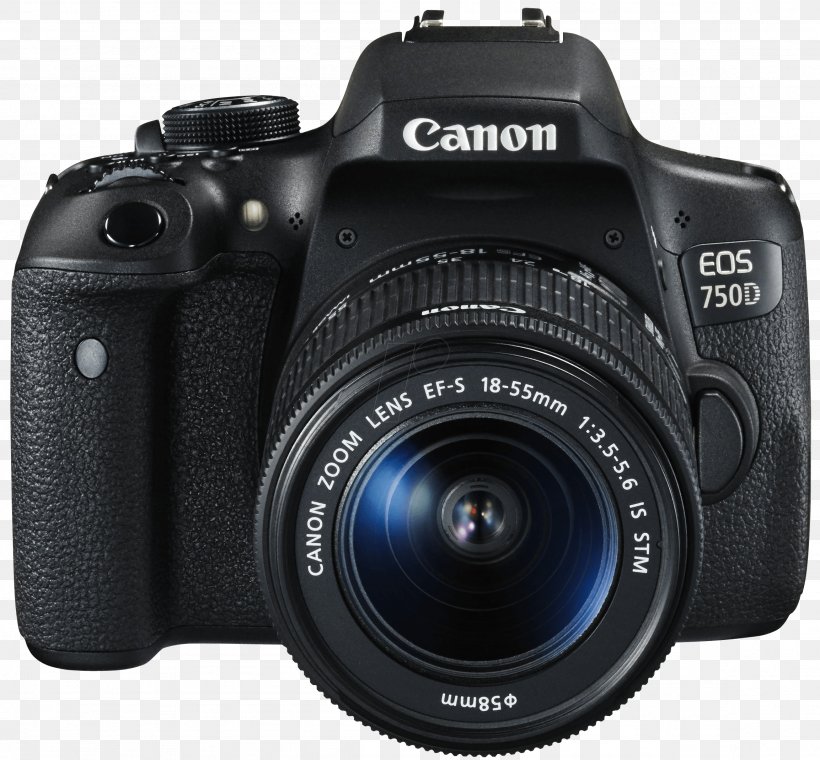 Canon EOS 750D Camera Digital SLR Canon EF-S 18–55mm Lens, PNG, 2307x2140px, Canon Eos 750d, Camera, Camera Accessory, Camera Lens, Cameras Optics Download Free