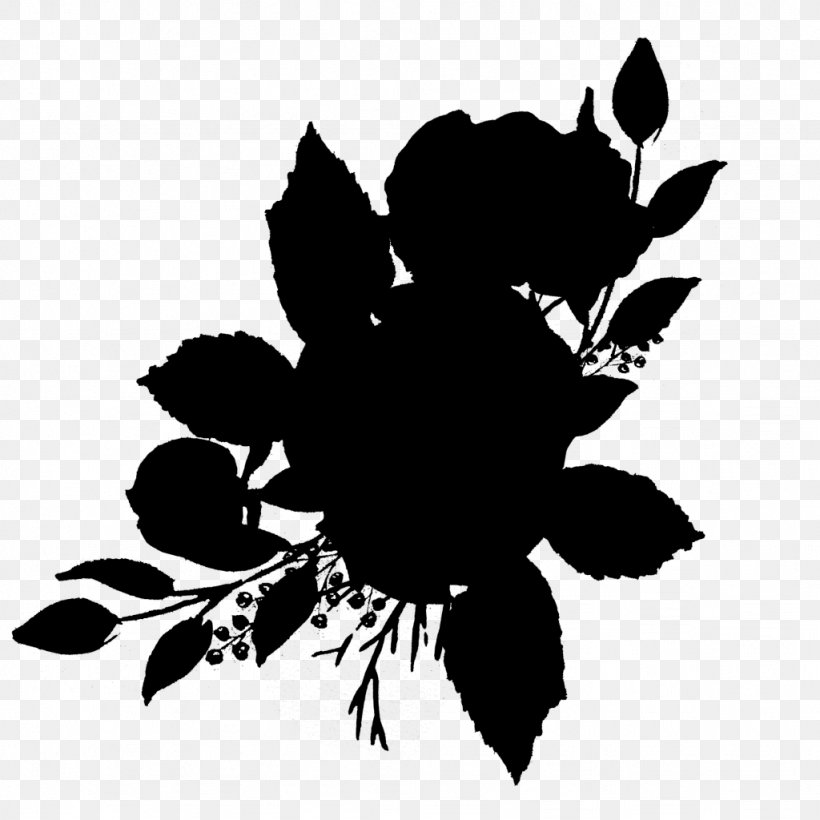 Pattern Silhouette Font Leaf Flowering Plant, PNG, 1024x1024px, Silhouette, Black, Black M, Blackandwhite, Botany Download Free