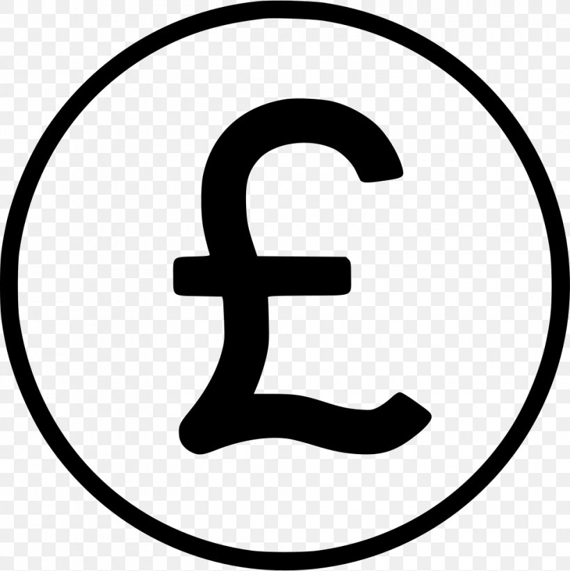 Pound Sign Currency Symbol Pound Sterling, PNG, 980x982px, Pound Sign, Area, Australian Dollar, Black And White, Brand Download Free