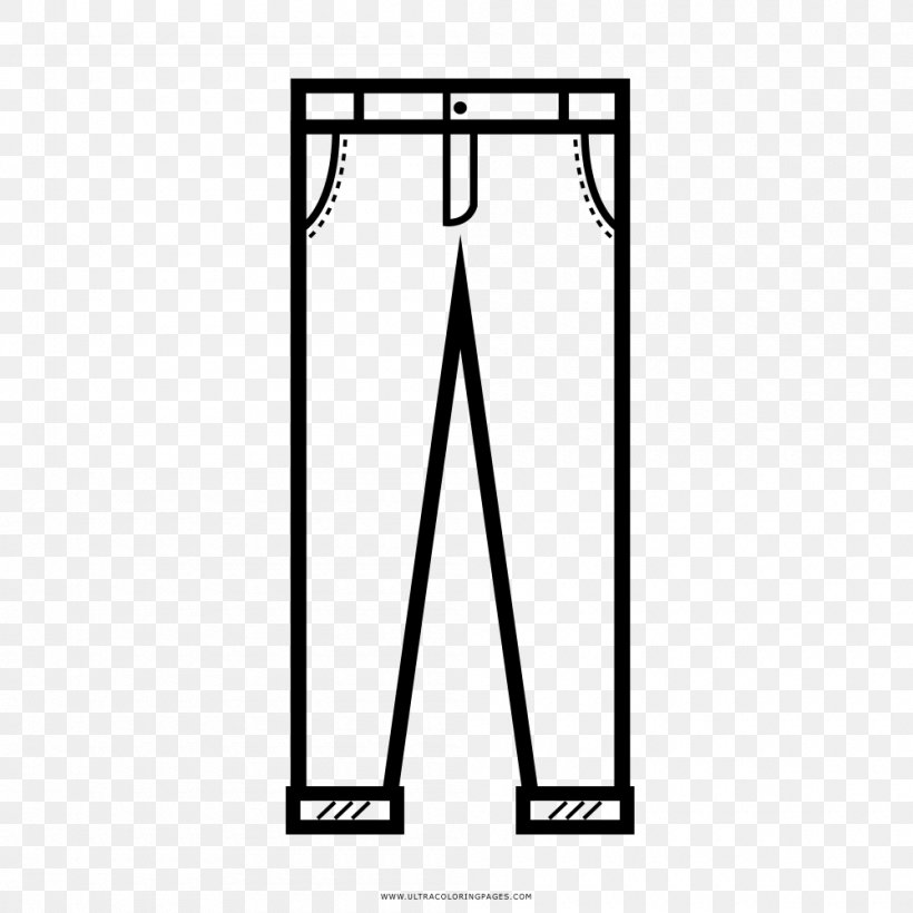 Drawing Pants T-shirt Coloring Book, PNG, 1000x1000px, Drawing, Area, Black, Black And White, Coloring Book Download Free