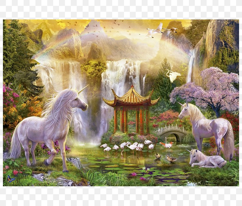 Jigsaw Puzzles Educa Borràs Unicorn Horse Pegasus, PNG, 800x700px, Jigsaw Puzzles, Fairy Tale, Fauna, Fictional Character, Game Download Free