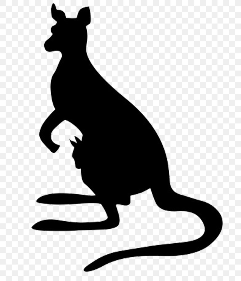 Kangaroo Silhouette Clip Art, PNG, 769x956px, Kangaroo, Black, Black And White, Carnivoran, Cartoon Download Free