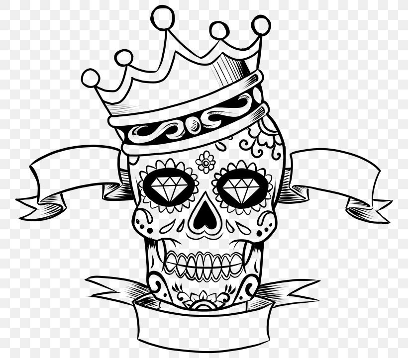 Calavera Coloring Book Skull Day Of The Dead Child, PNG, 771x720px, Calavera, Adult, Artwork, Black And White, Bone Download Free